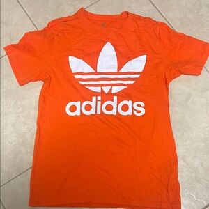 adidas kids Orange Tee with White Trefoil Logo